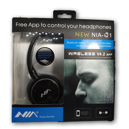 Nia Casque bluetooth avec microphone et application mobile micro Slot SD FM Radio| Fiche Technique et Prix au Maroc