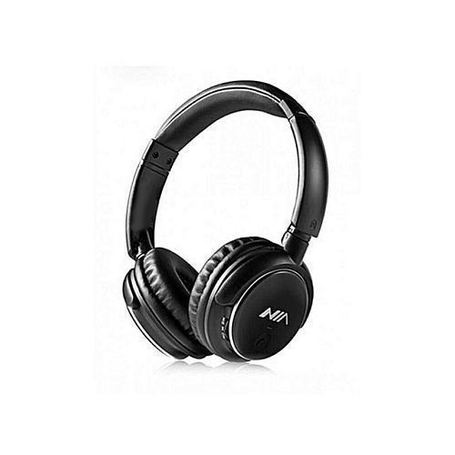 Nia Casque Bluetooth Q1 avec Microphone Radio FM support Micro SD / Auxiliaire - noir| Fiche Technique et Prix au Maroc