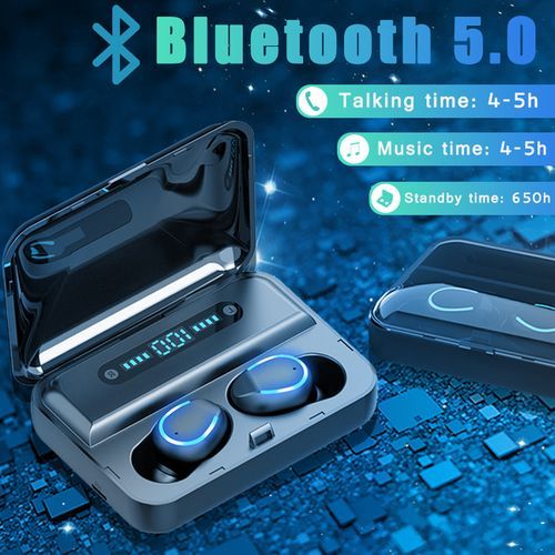 Ecouteurs Bluetooth sans fil 2 en 1 pour recharger les téléphones| Fiche Technique et Prix au Maroc