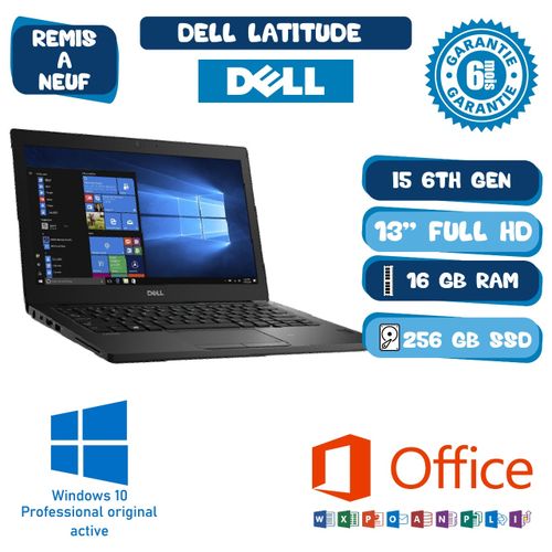 DELL Latitude E7270 i5-6300u 13 Pouce 16Go RAM - 256Go SSD - Remis à neuf| Fiche Technique et Prix au Maroc