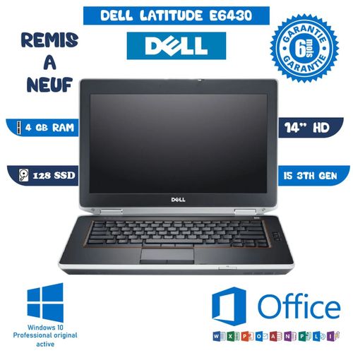DELL ordinateur Gamme Profession  E6430 Core i5-3340M 4GB RAM/128 SSD Remis à Neuf| Fiche Technique et Prix au Maroc