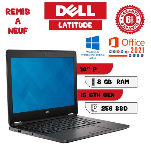 DELL PC  Latitude E5470 Core i5-8Go RAM-256Go SSD- 6EME GENERATION-REMISE A NEUF| Fiche Technique et Prix au Maroc