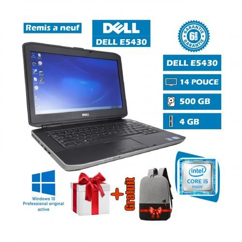 DELL Pc Portable haut de gamme Latitude 4Go - 500Go E6430 Core i5-3340M 2,70GHz Remis à Neuf| Fiche Technique et Prix au Maroc