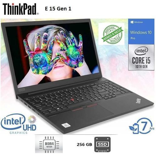 Lenovo E15 ThinkPad  I5 Géneration 10 éme RAM 16GB SSD 256GB - Remise a neuf| Fiche Technique et Prix au Maroc