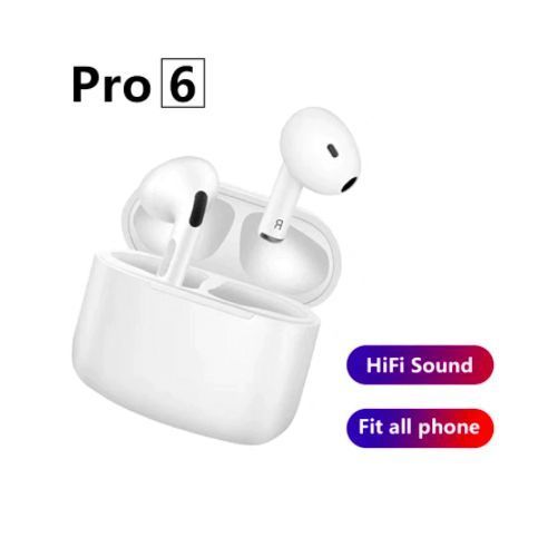 Écouteurs sans fil Bluetooth Pro 6, oreillettes de Sport, à commande tactile, stéréo, pour Android, iPhone| Fiche Technique et Prix au Maroc