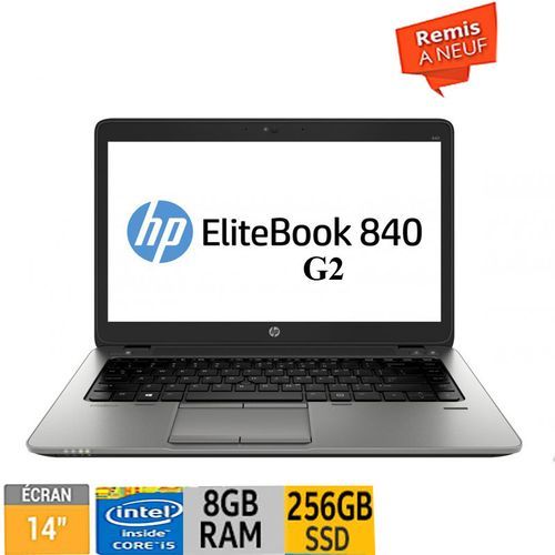 Hp EliteBook 840 G2 i5-5200U - SSD:256Go Ram:8go - Intel HD Graphics 5500-Remis a neuf| Fiche Technique et Prix au Maroc