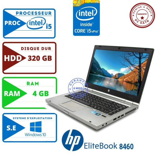 Hp EliteBook 8460p Ordinateur Portable 14“ Intel Core i5 - REMISE A NEUF| Fiche Technique et Prix au Maroc