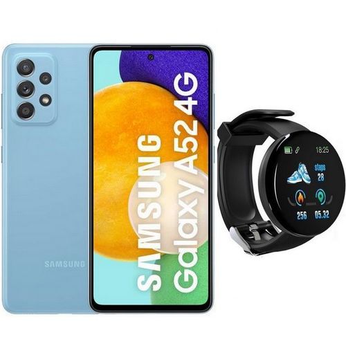 Samsung Galaxy A52 6.5“ (8Go, 128Go) 64MP+12MP+5MP+5MP/32MP Android - Bleu + SmartWatch| Fiche Technique et Prix au Maroc