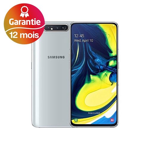Samsung Galaxy A80, 6.7“, 8Go, 128Go - Argent - Garantie 1 an| Fiche Technique et Prix au Maroc