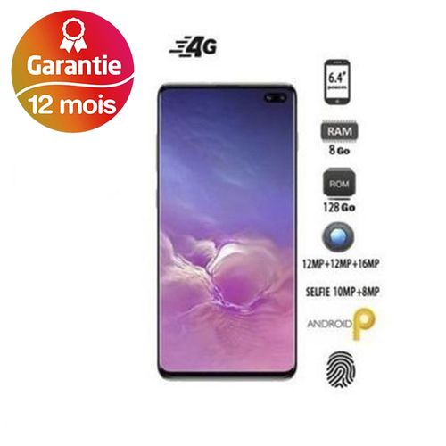 Samsung Galaxy S10+, 6.4“, 8Go, 128Go - Noir - Garantie 1 an| Fiche Technique et Prix au Maroc