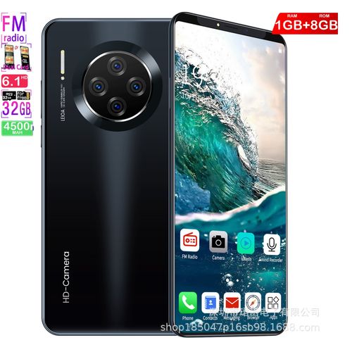 Genera 1GB+8GB Android Smartphone6.1 inch high-definition hd screen full screen face recognition 1g 8g mate33pro all-in-one glass back coverProduct| Fiche Technique et Prix au Maroc