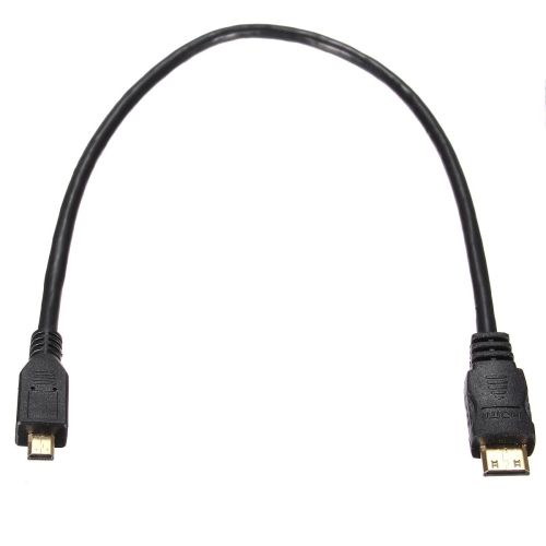 30CM/1Ft 1.4V Mini HDMI TypeC Male to Micro TypeD Adaptor C| Fiche Technique et Prix au Maroc