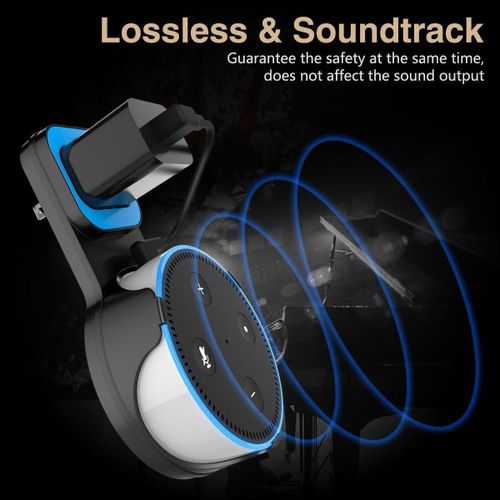 3PCS Outlet Wall Mount Hanger Holder Stand Bracket For Amazon Echo Dot 2nd Generation Black+Blue| Fiche Technique et Prix au Maroc