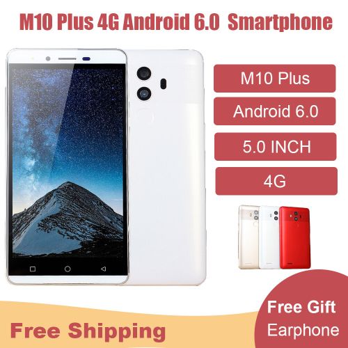 5.0“ M10 Android 6.0 4G Cell Phone Smartphone 1+4GB Quad Core Dual SIM White White| Fiche Technique et Prix au Maroc