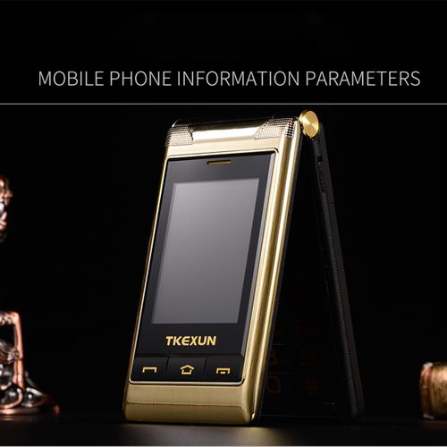 5800mah Flip Handwriting Dual Screen Long Standby Dual Answer Loud Flashlight Family EU plug| Fiche Technique et Prix au Maroc