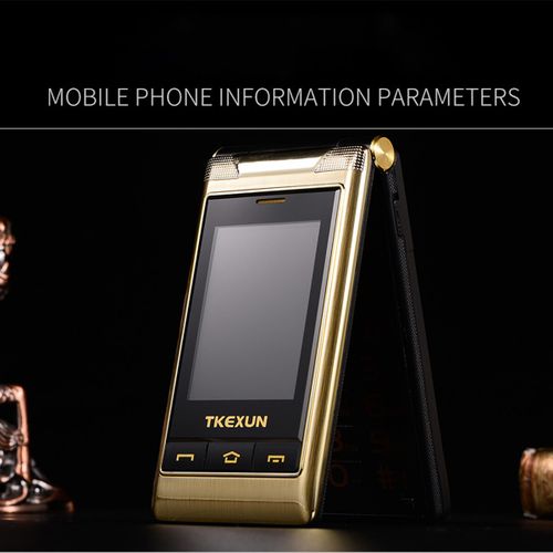 5800mah Flip Handwriting Dual Screen Long Standby Dual Answer Loud Flashlight Family EU plug| Fiche Technique et Prix au Maroc