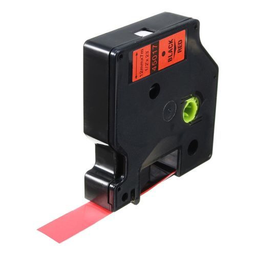 5pcs 12mmx7m Plastic Label Tape Compatible For Dymo Black O| Fiche Technique et Prix au Maroc