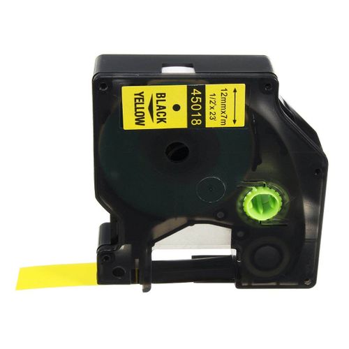 5pcs 12mmx7m Plastic Label Tape Compatible For Dymo Black On Yellow| Fiche Technique et Prix au Maroc