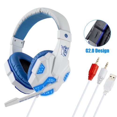 Casque de jeu filaire pour ordinateur avec lumière LED pour microphone| Fiche Technique et Prix au Maroc