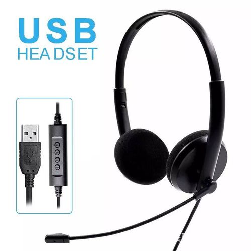 Casque Filaire USB Avec Micro Pour Centre D’appels De Bureau| Fiche Technique et Prix au Maroc