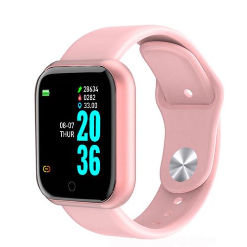 D20 Bluetooth-compatible Rechargeable Smart Watch Clock-Pink| Fiche Technique et Prix au Maroc