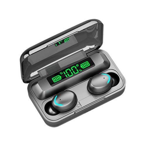 F9-5C  LED Digital Display Bluetooth 5.0 Wireless Earphones Sports -Black| Fiche Technique et Prix au Maroc