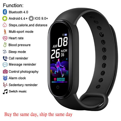 M5 Smart Watch Moniteur de Fréquence Cardiaque Pression Artérielle| Fiche Technique et Prix au Maroc