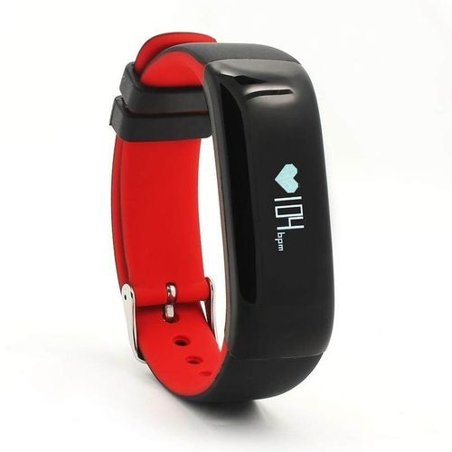 PC + Silicone 0.86 inch OLED Display Silent Vibration Mode P1 Smart Watch Red (red)| Fiche Technique et Prix au Maroc