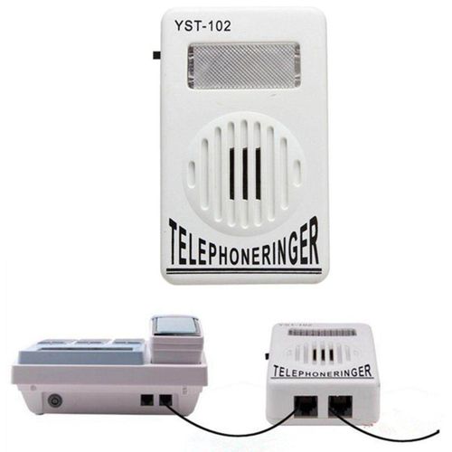 Phone Telephone Ringer up to 95dB w/ Strobe Light Flasher Extra-Loud Bell Ringer| Fiche Technique et Prix au Maroc
