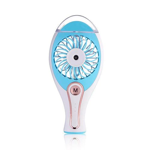 Rechargeable USB Fan Spray Humidifier Portable Air Condition Cool Fan For Home Comfort Blue| Fiche Technique et Prix au Maroc
