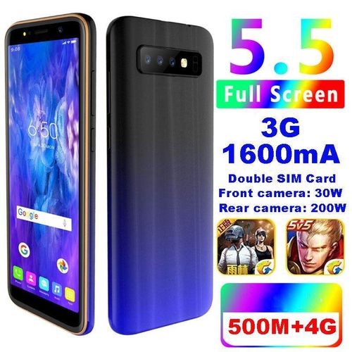 S10 2+16G Dual SIM Face Recognition Cell Mobile Phone 5.5 inch Smartphone Black| Fiche Technique et Prix au Maroc