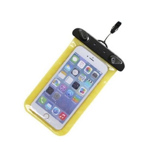Transparent Waterproof Sealed Dry Bag With Arm Band For mobile phone yellow| Fiche Technique et Prix au Maroc