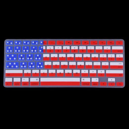 USA Flag Dust-free Silicone Laptop Keyboard Skin For Macbook-multicolor| Fiche Technique et Prix au Maroc
