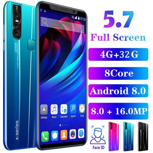 X27 Plus New5.7 Inches HD Screen 4000mAh 8.0 Octa-Core Dual-SIM 8+16mp Camera Smartphone With Face Recognition Green| Fiche Technique et Prix au Maroc