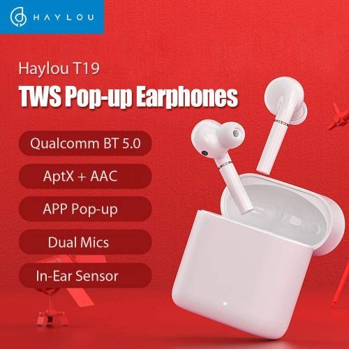 Haylou T19 TWS écouteur bluetooth charge sans fil suppression du bruit APTX APP contrôle| Fiche Technique et Prix au Maroc