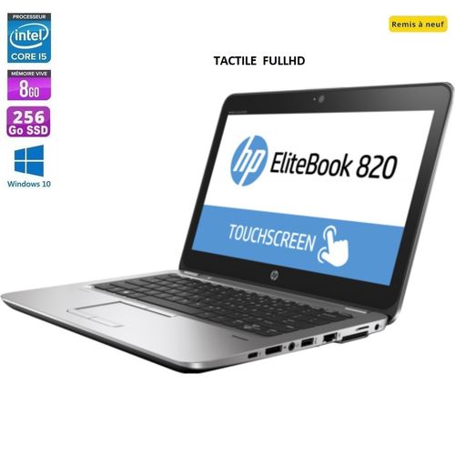 Hp EliteBook 820 G3 Tactile Core i5-6300U RAM 8G SSD256G 12.5“ FULLHD- Remis à neuf| Fiche Technique et Prix au Maroc