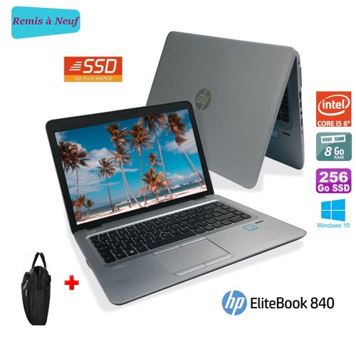 Hp EliteBook 840 G3 NoteBook Core i5-6th Ram 8Go -SSD 256Go M2 -14“ Remis à Neuf| Fiche Technique et Prix au Maroc