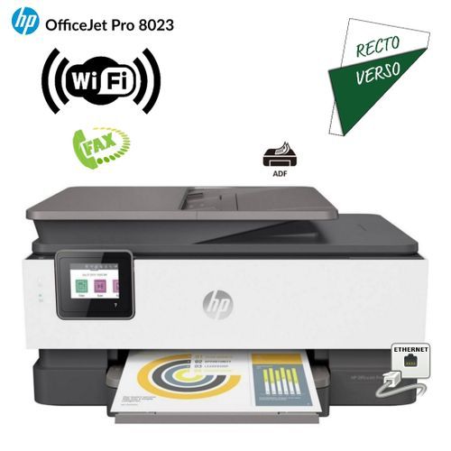 Hp OfficeJet Pro 8023 Couleur (Impression, copie, scan, fax)Wi-Fi ...