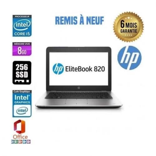 Hp Pc Portable Elitebook 820 G3 i5 6éme génération 8go Ram 256go SSD (Remis à neuf)| Fiche Technique et Prix au Maroc