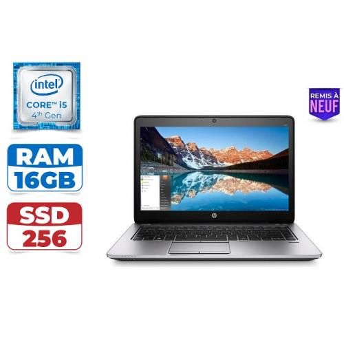 Hp PC PORTABLE ELITEBOOK 840 G1 CORE I5 RAM 16GO 240 GO SSD - Remis à neuf -| Fiche Technique et Prix au Maroc