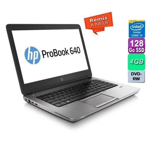 Hp PC Portable Probook 640 G1 Core i3-4eme Génération SSD128Gb RAM 4GB -Remis a Neuf| Fiche Technique et Prix au Maroc
