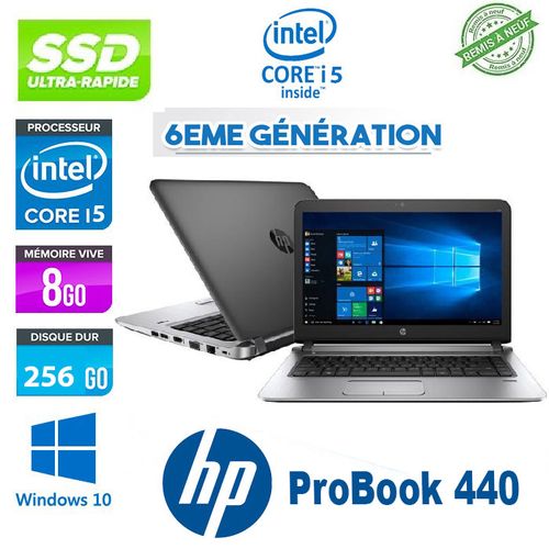 Hp ULTRAPORTABLE HP PROBOOK 440 G3 i5 6ÉME GÉNÉRATION  - Remise à neuf| Fiche Technique et Prix au Maroc