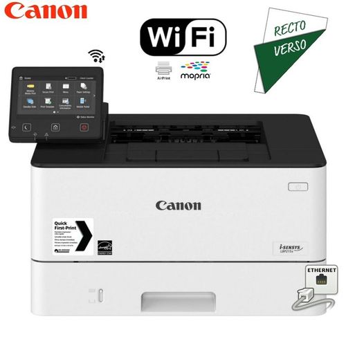 Canon i-Sensys LBP215x Imprimante a fonction unique jusqu’à 38 ppm (A4) avec Écran LCD tactile couleur de 12,7 cm, laser monochrome (noir et blanc), réseau, recto-verso, wifi| Fiche Technique et Prix au Maroc
