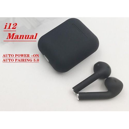TWS I12 écouteurs Bluetooth sans fil, wireless earphones pour IOS et Android -Black| Fiche Technique et Prix au Maroc