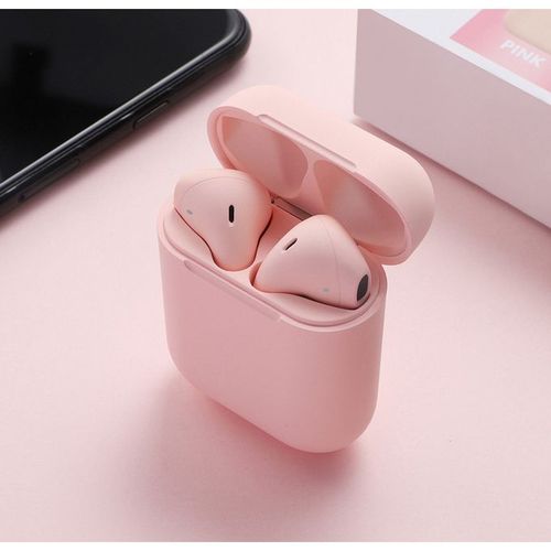 TWS I12 écouteurs Bluetooth sans fil, wireless earphones pour IOS et Android -rose| Fiche Technique et Prix au Maroc