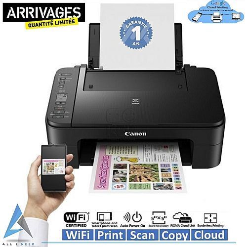 Canon Imprimante Wi-Fi Couleur 3en1 Jet D’encre - TS-3140| Fiche Technique et Prix au Maroc