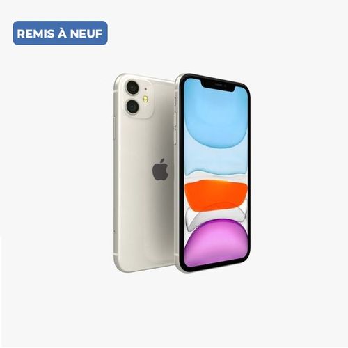 Apple iPhone 11, 6.1“, 64Go - Blanc - Remis à Neuf| Fiche Technique et Prix au Maroc