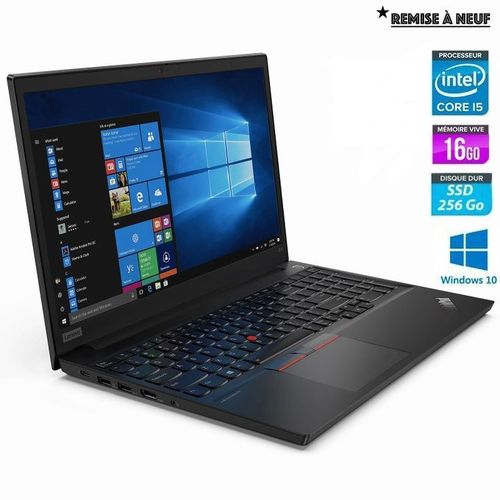 Lenovo ThinkPad E14 Intel Core i5-10th génération 16 Go DDR4 256 Go SSD - Remis à Neuf| Fiche Technique et Prix au Maroc