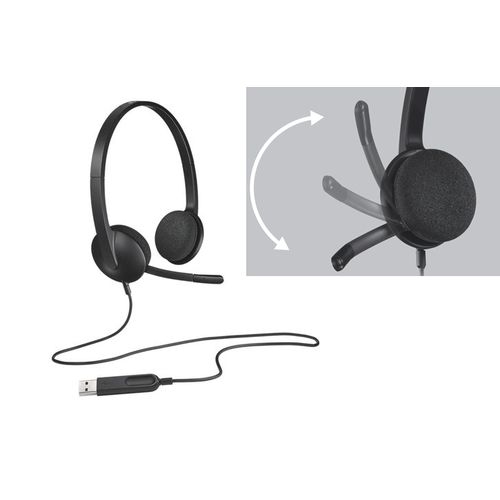 Logitech Casque Filaire Qualité Superieure,Ecouteurs Stéréo,Micro Rotatif Anti-Parasites| Fiche Technique et Prix au Maroc