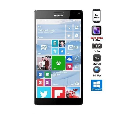 Microsoft Lumia 950 XL – 32 Go - Windows 10 – Noir| Fiche Technique et Prix au Maroc